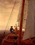 Caspar David Friedrich On a Sailing Ship oil on canvas